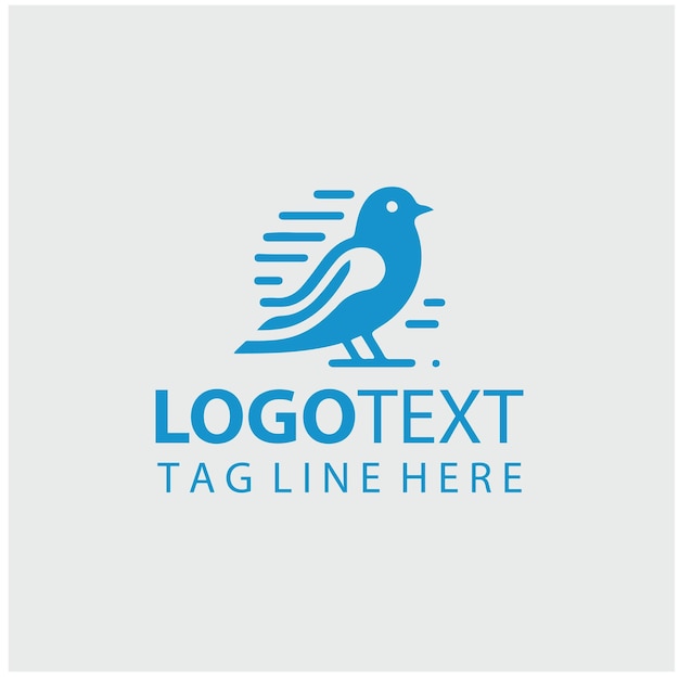 Ilustración vectorial del logotipo de las aves lineales