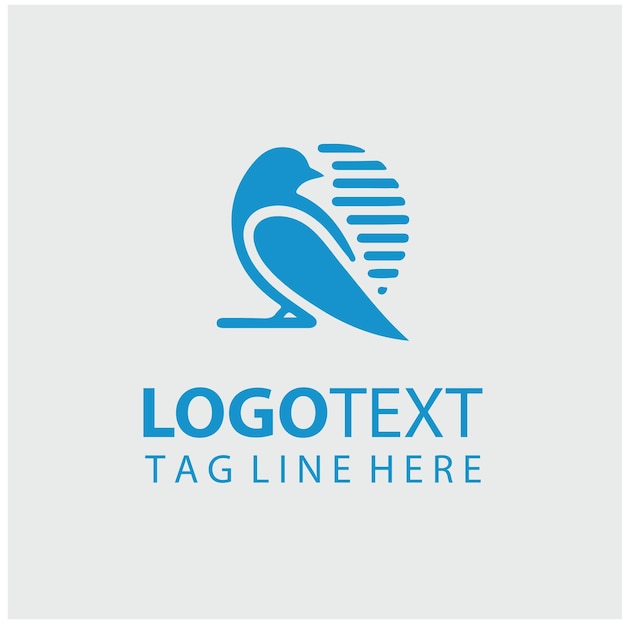 Ilustración vectorial del logotipo de las aves lineales