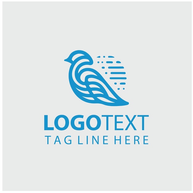 Ilustración vectorial del logotipo de las aves lineales