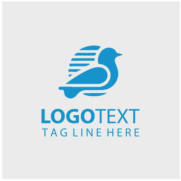 Ilustración vectorial del logotipo de las aves lineales