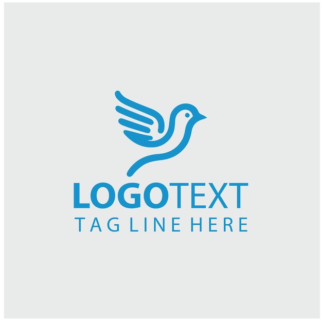 Ilustración vectorial del logotipo de las aves lineales
