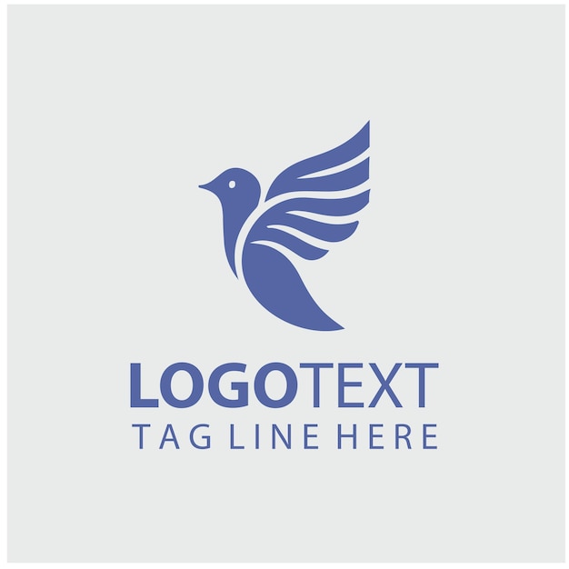 Ilustración vectorial del logotipo de las aves lineales