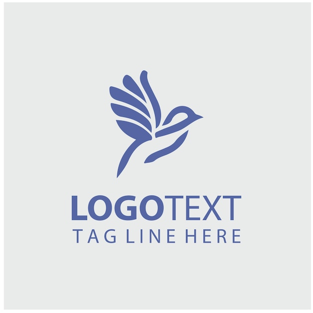 Ilustración vectorial del logotipo de las aves lineales