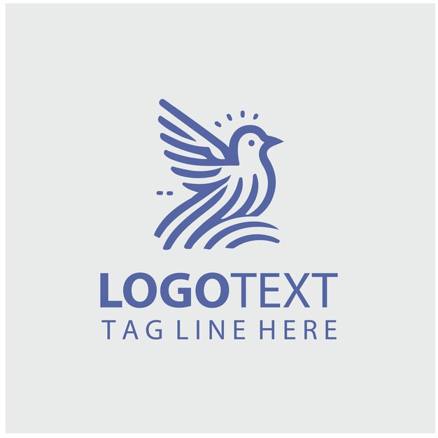 Ilustración vectorial del logotipo de las aves lineales