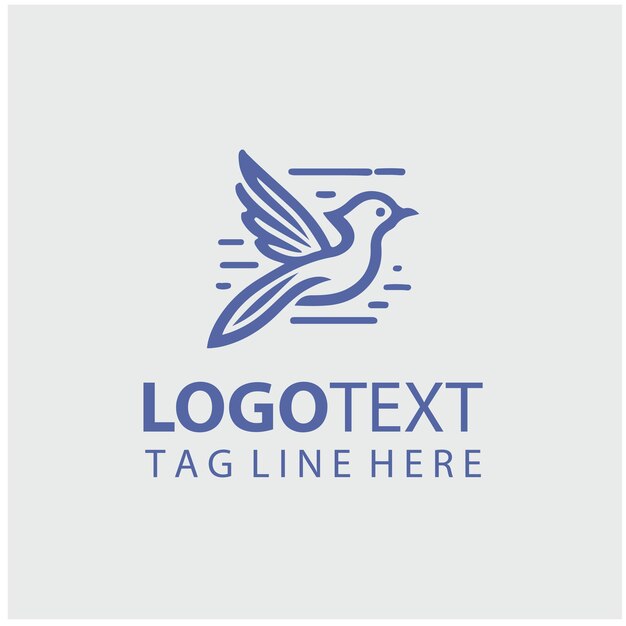 Ilustración vectorial del logotipo de las aves lineales