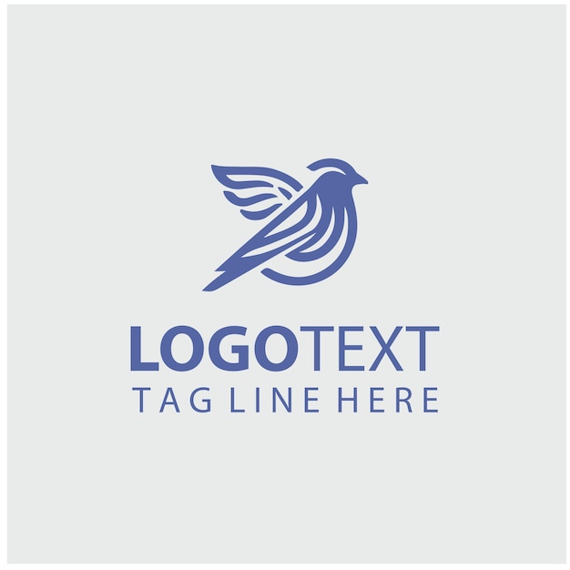 Ilustración vectorial del logotipo de las aves lineales