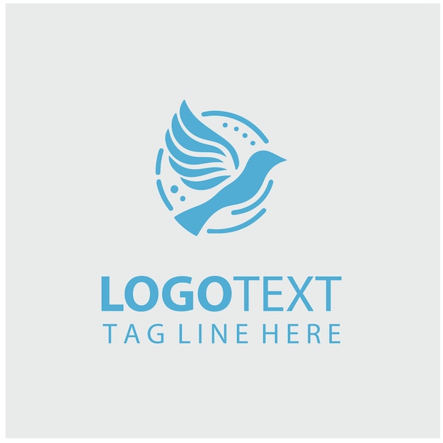 Ilustración vectorial del logotipo de las aves lineales