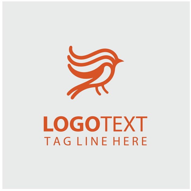 Ilustración vectorial del logotipo de las aves lineales