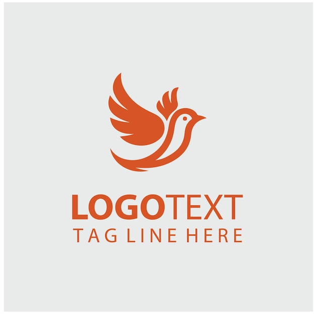 Ilustración vectorial del logotipo de las aves lineales