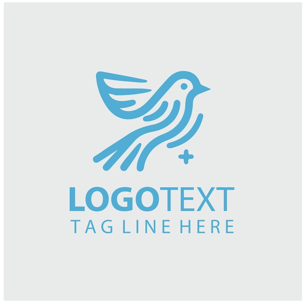 Ilustración vectorial del logotipo de las aves lineales