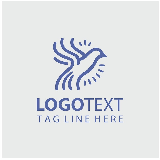 Ilustración vectorial del logotipo de las aves lineales