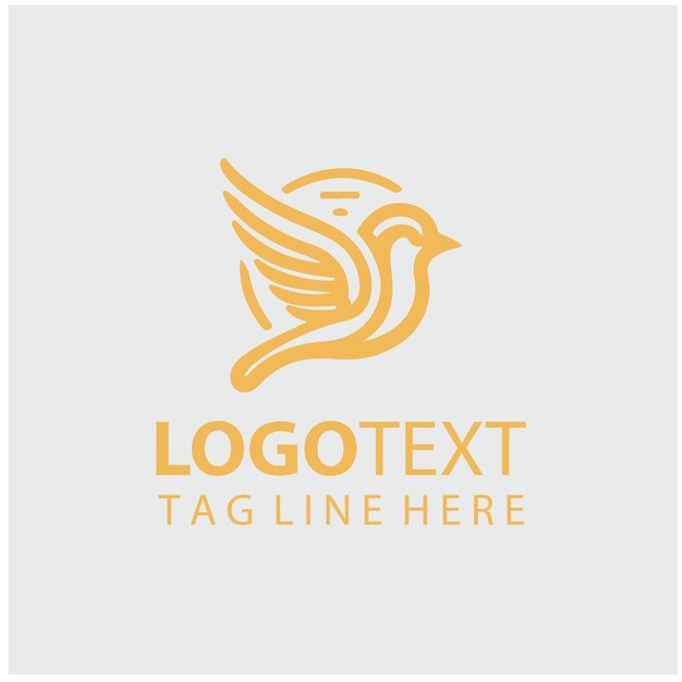 Ilustración vectorial del logotipo de las aves lineales
