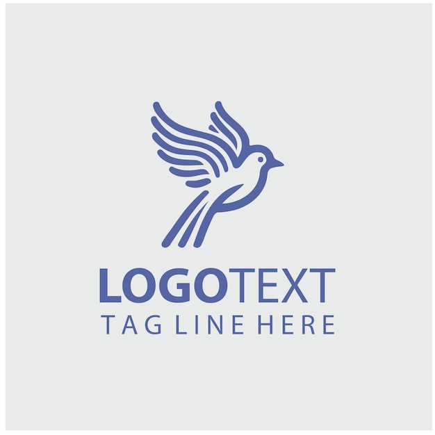 Ilustración vectorial del logotipo de las aves lineales