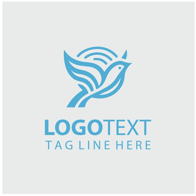 Ilustración vectorial del logotipo de las aves lineales