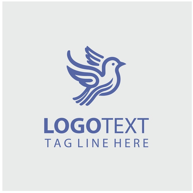 Ilustración vectorial del logotipo de las aves lineales