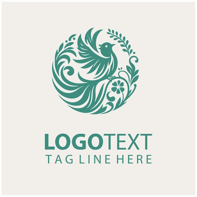 Ilustración vectorial del logotipo de las aves