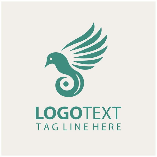 Ilustración vectorial del logotipo de las aves