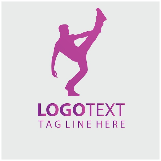 Ilustración vectorial del logotipo bailando