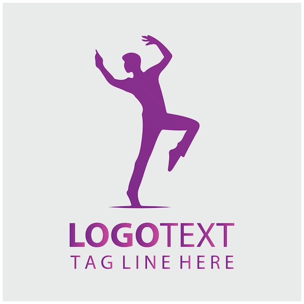 Ilustración vectorial del logotipo bailando