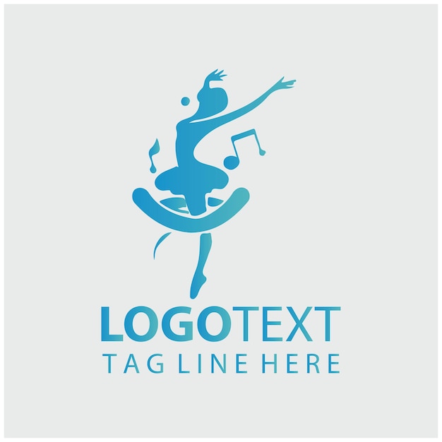 Ilustración vectorial del logotipo bailando