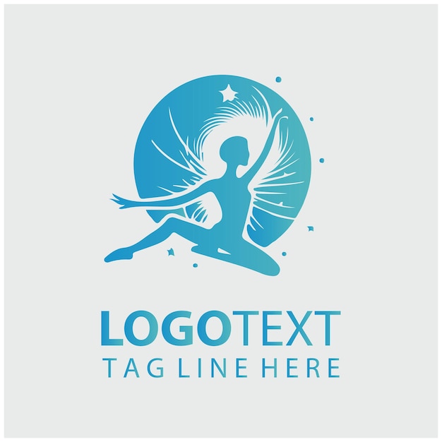 Ilustración vectorial del logotipo bailando
