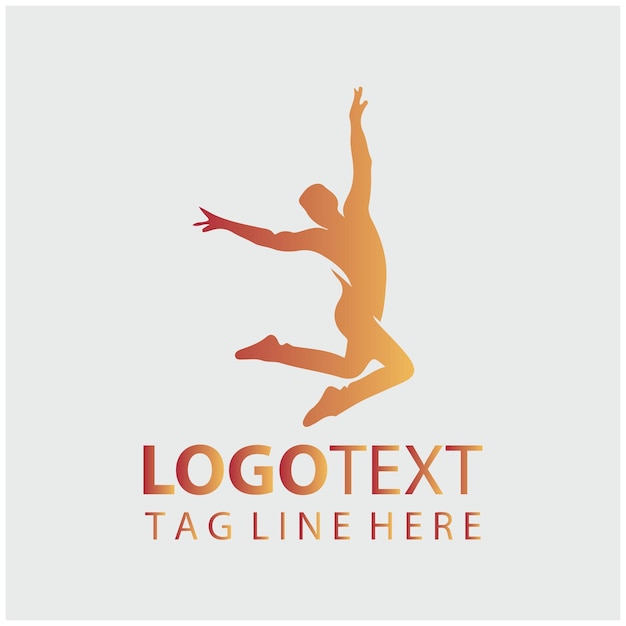 Ilustración vectorial del logotipo bailando