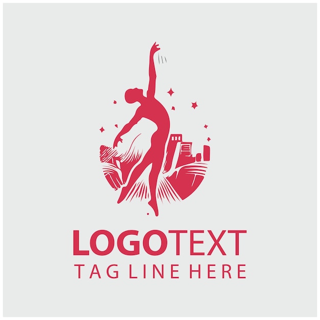 Ilustración vectorial del logotipo bailando