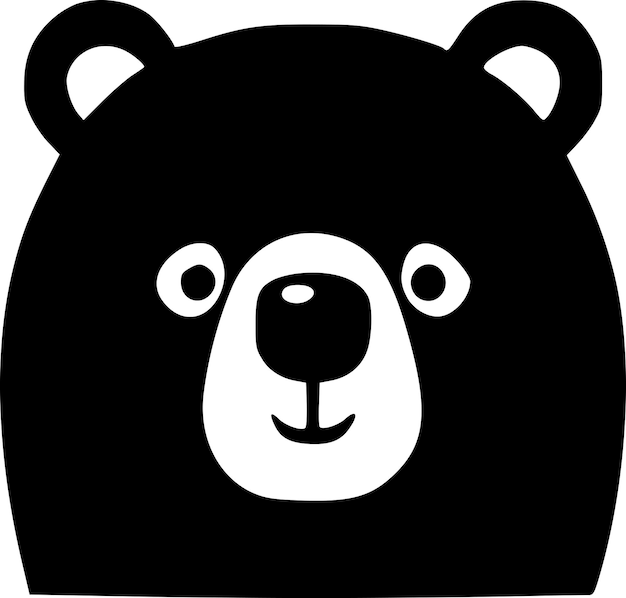 Ilustración vectorial del logotipo Bear Minimalist y Flat