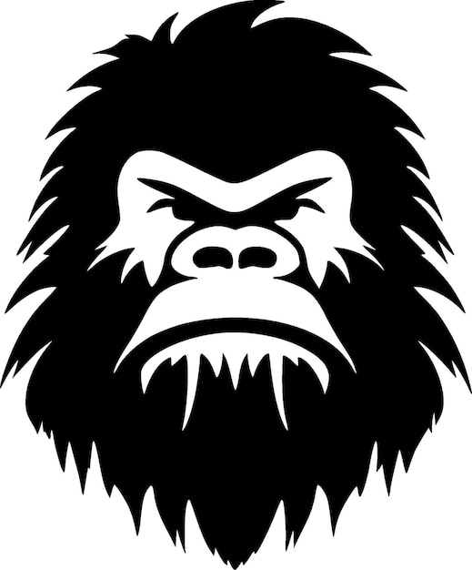 Ilustración vectorial del logotipo Bigfoot minimalista y plano