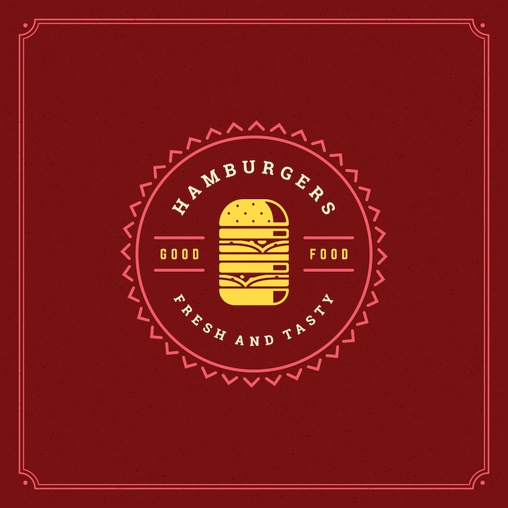 Vector ilustración vectorial del logotipo de burger