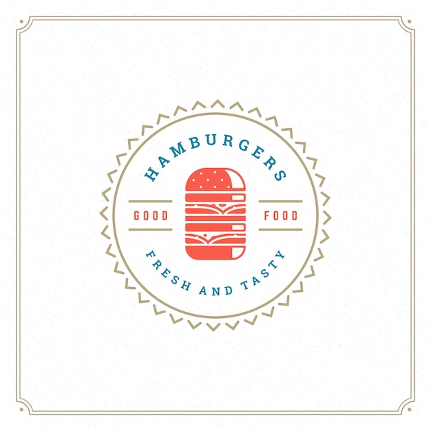 Vector ilustración vectorial del logotipo de burger