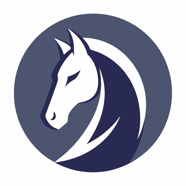 Ilustración vectorial del logotipo de la cabeza de caballo