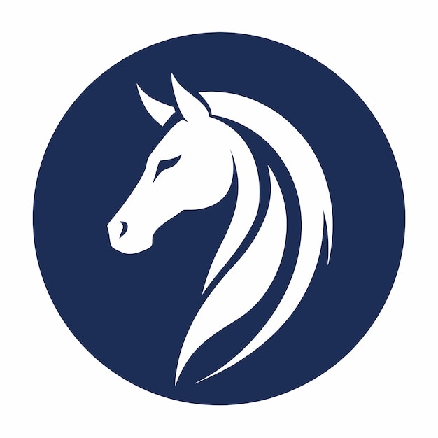 Ilustración vectorial del logotipo de la cabeza de caballo