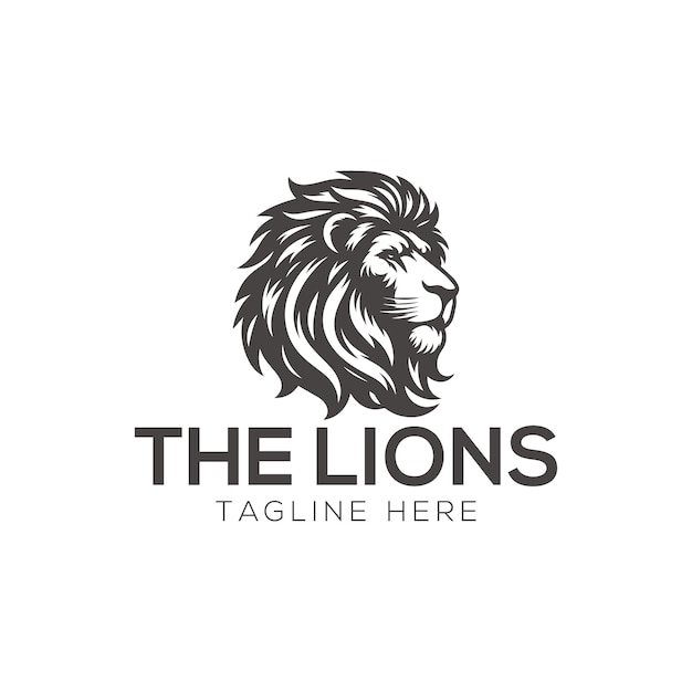 Ilustración vectorial del logotipo de la cabeza de león