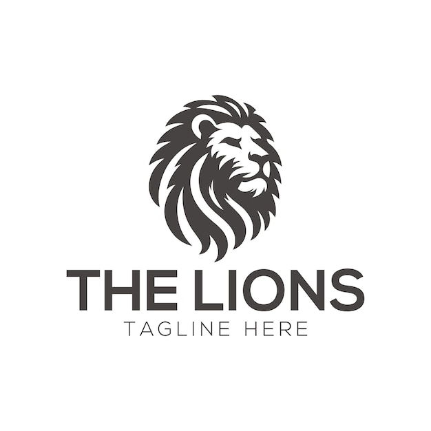 Ilustración vectorial del logotipo de la cabeza de león