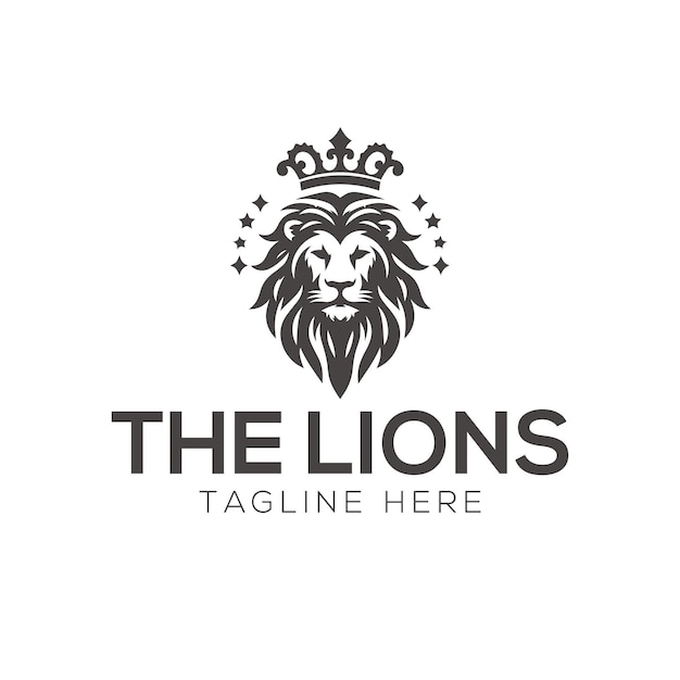 Ilustración vectorial del logotipo de la cabeza de león
