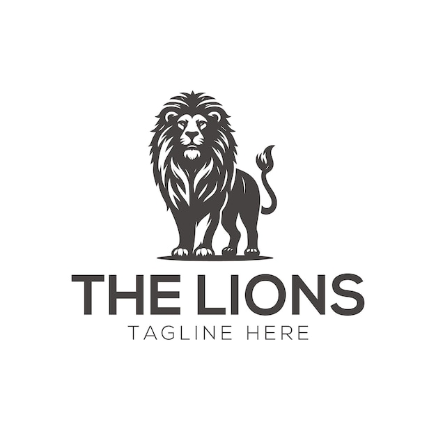 Ilustración vectorial del logotipo de la cabeza de león