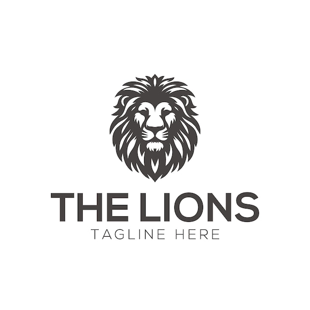Ilustración vectorial del logotipo de la cabeza de león