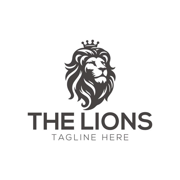Ilustración vectorial del logotipo de la cabeza de león