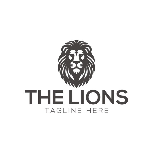 Ilustración vectorial del logotipo de la cabeza de león
