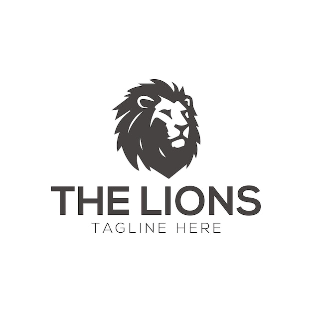 Ilustración vectorial del logotipo de la cabeza de león