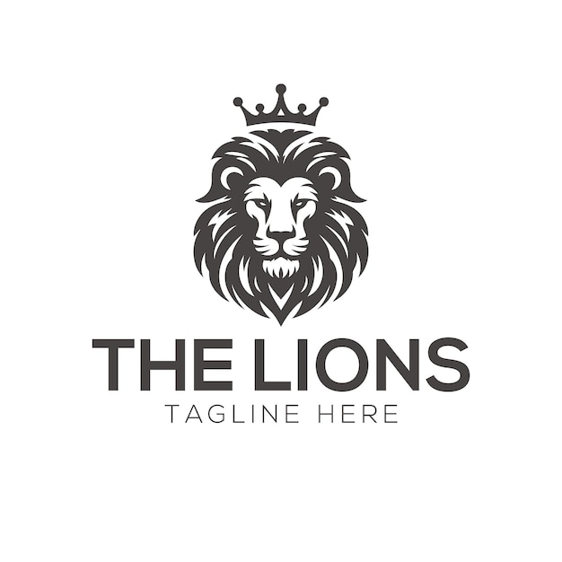 Ilustración vectorial del logotipo de la cabeza de león