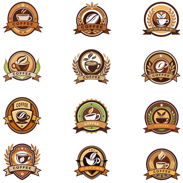 Ilustración vectorial del logotipo del café