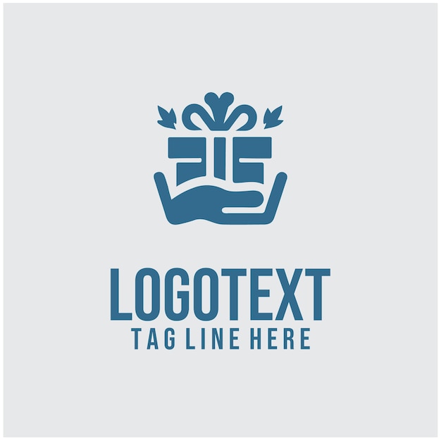 Ilustración vectorial del logotipo de la caja de regalos