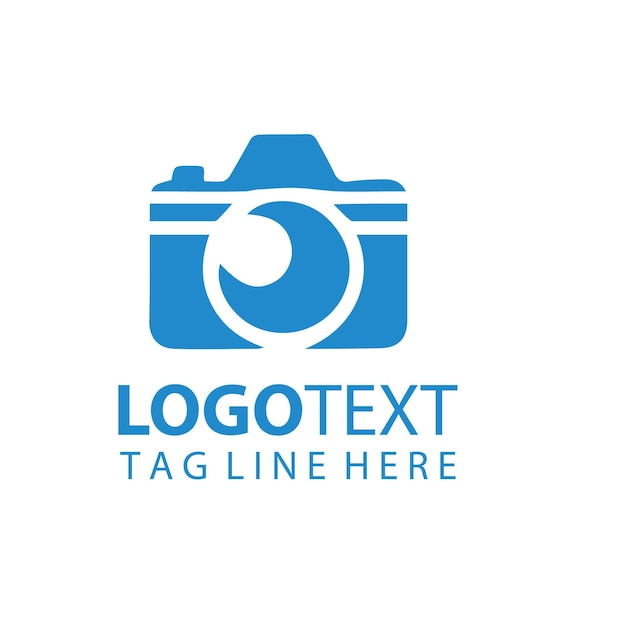 Ilustración vectorial del logotipo de una cámara fotográfica
