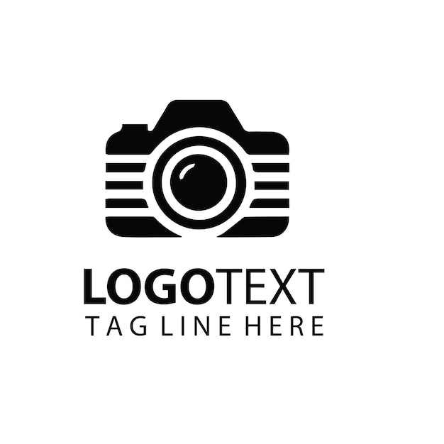 Ilustración vectorial del logotipo de una cámara fotográfica
