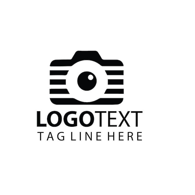 Ilustración vectorial del logotipo de una cámara fotográfica