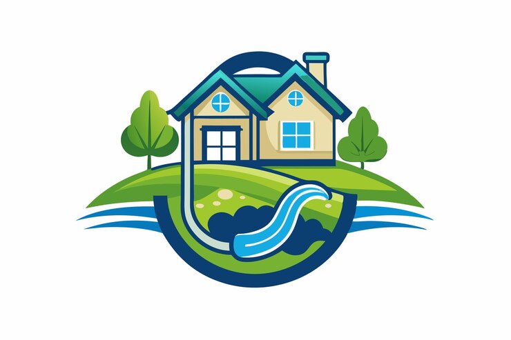 Ilustración vectorial del logotipo de la casa verde