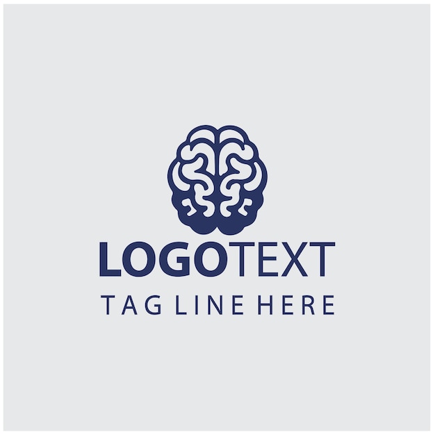 Ilustración vectorial del logotipo del cerebro