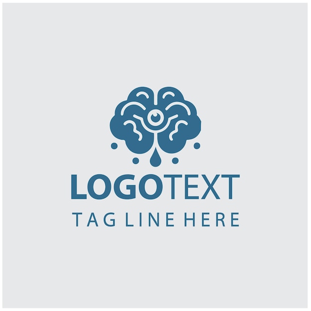 Ilustración vectorial del logotipo del cerebro